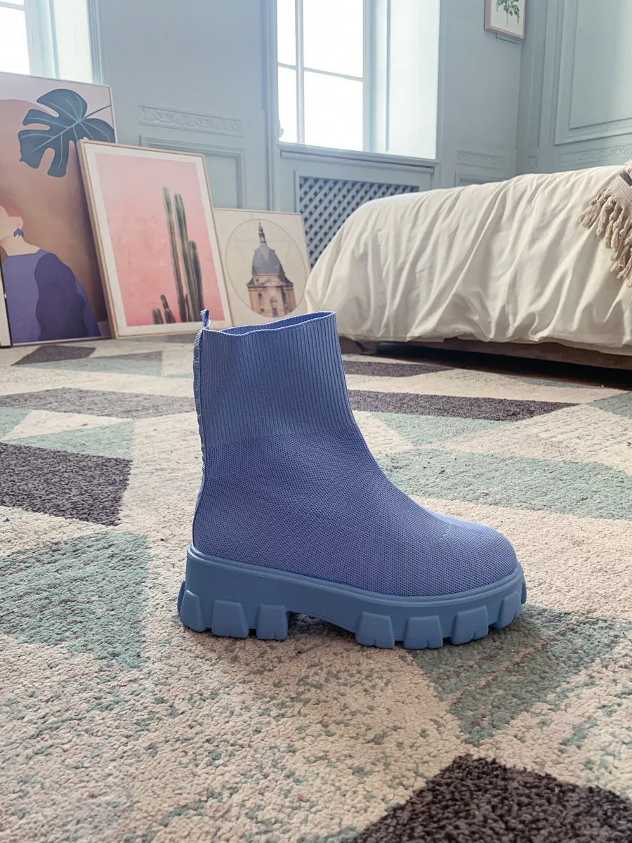 Slate Grey Ugly Sole Sock Boots