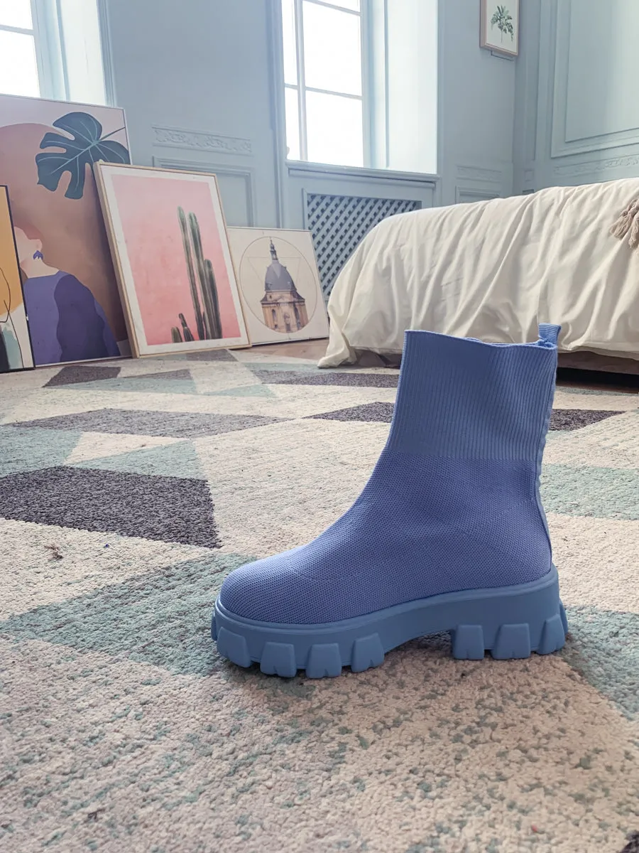 Slate Grey Ugly Sole Sock Boots
