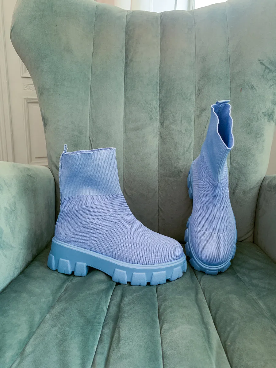 Slate Grey Ugly Sole Sock Boots