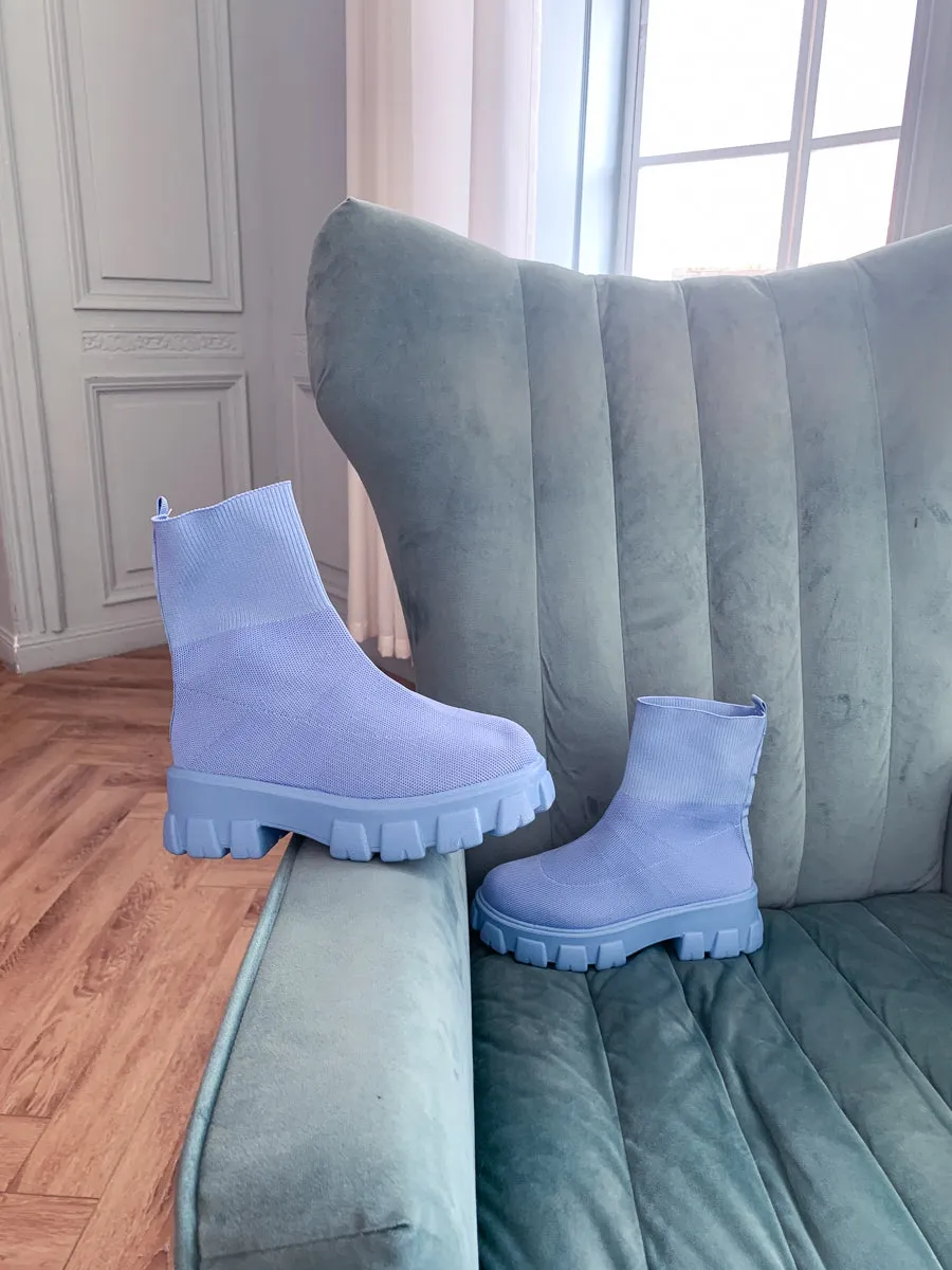 Slate Grey Ugly Sole Sock Boots