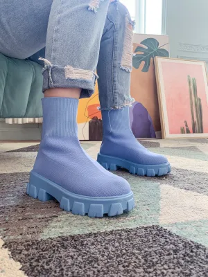 Slate Grey Ugly Sole Sock Boots