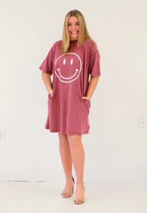 Smiling about Life Dress in Mulberry