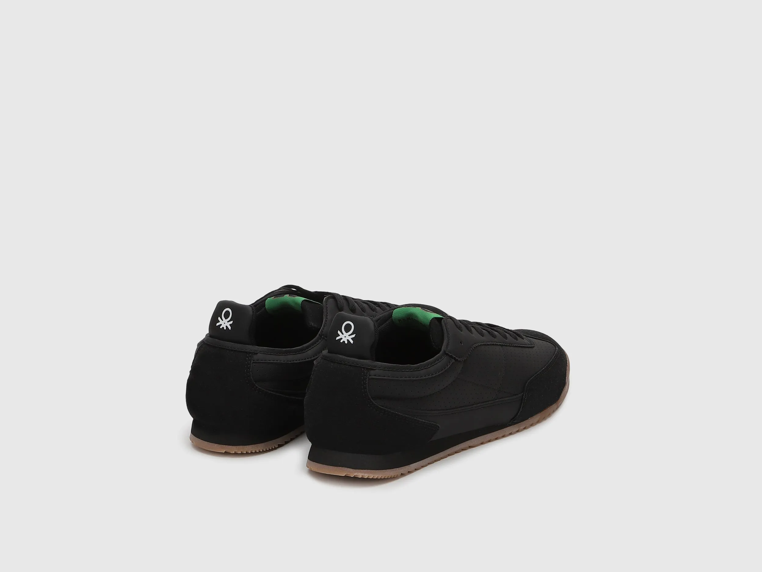Solid Pattern Lace-Up Sneakers