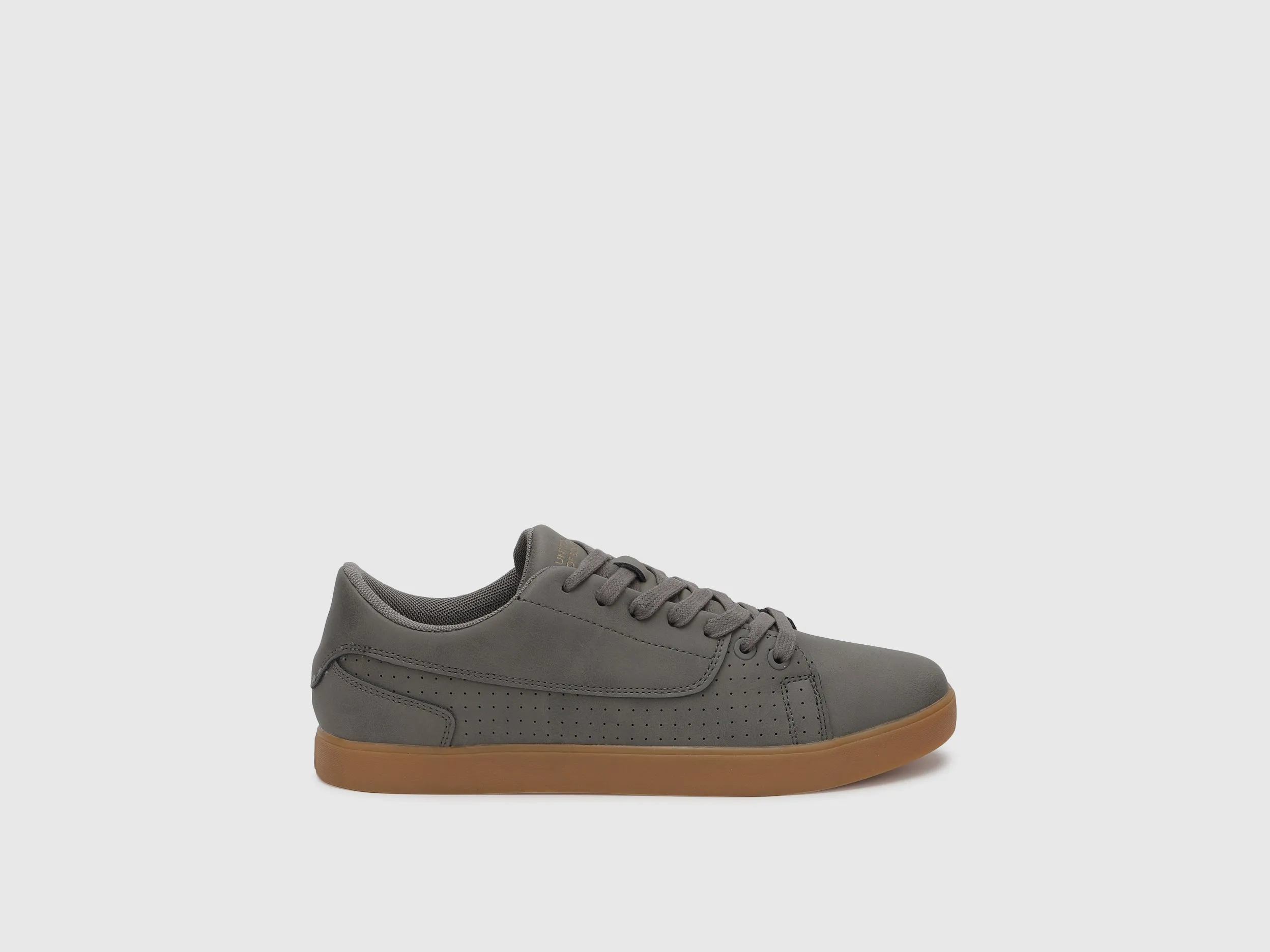 Solid Pattern Lace-Up Sneakers
