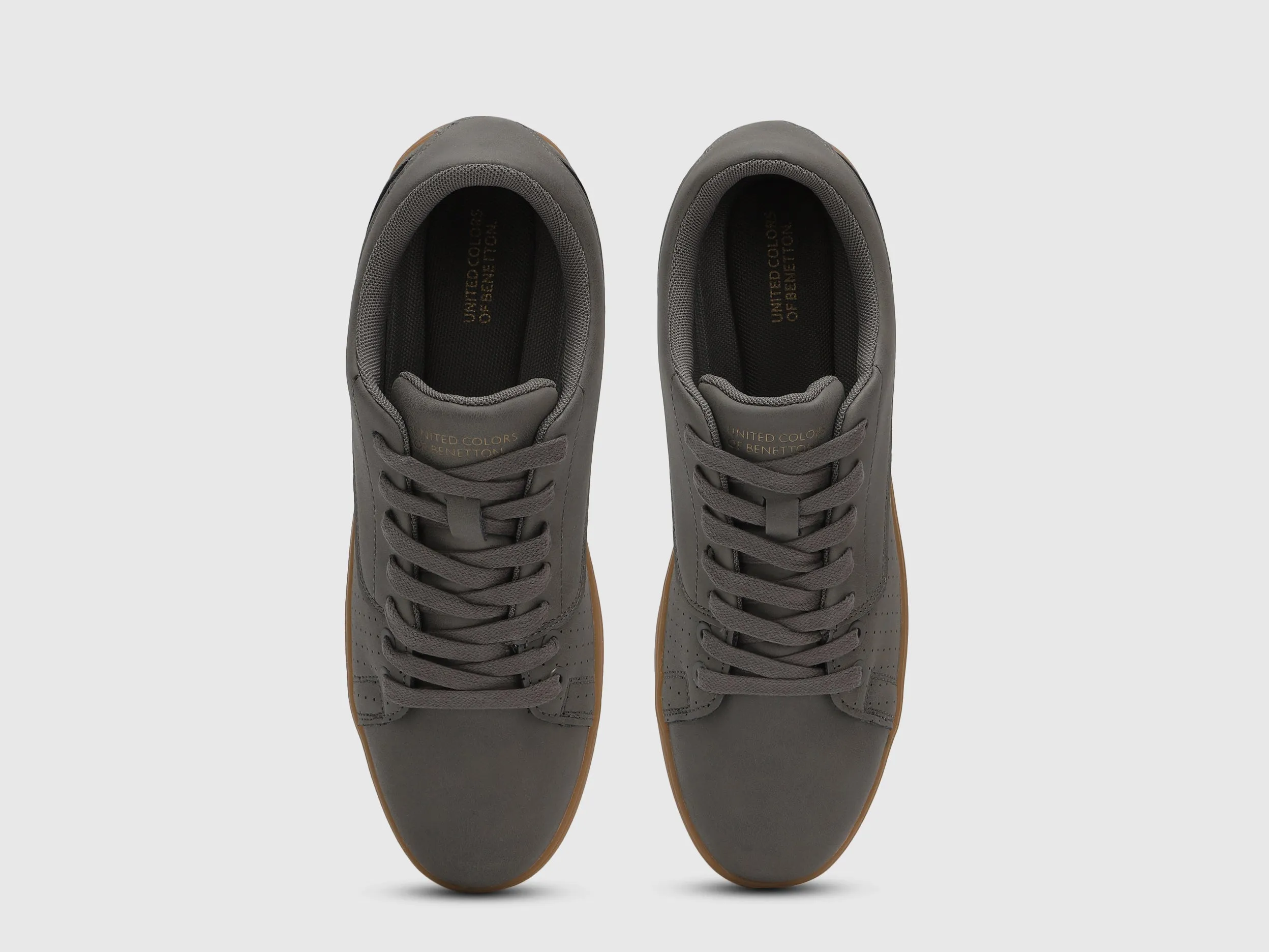 Solid Pattern Lace-Up Sneakers