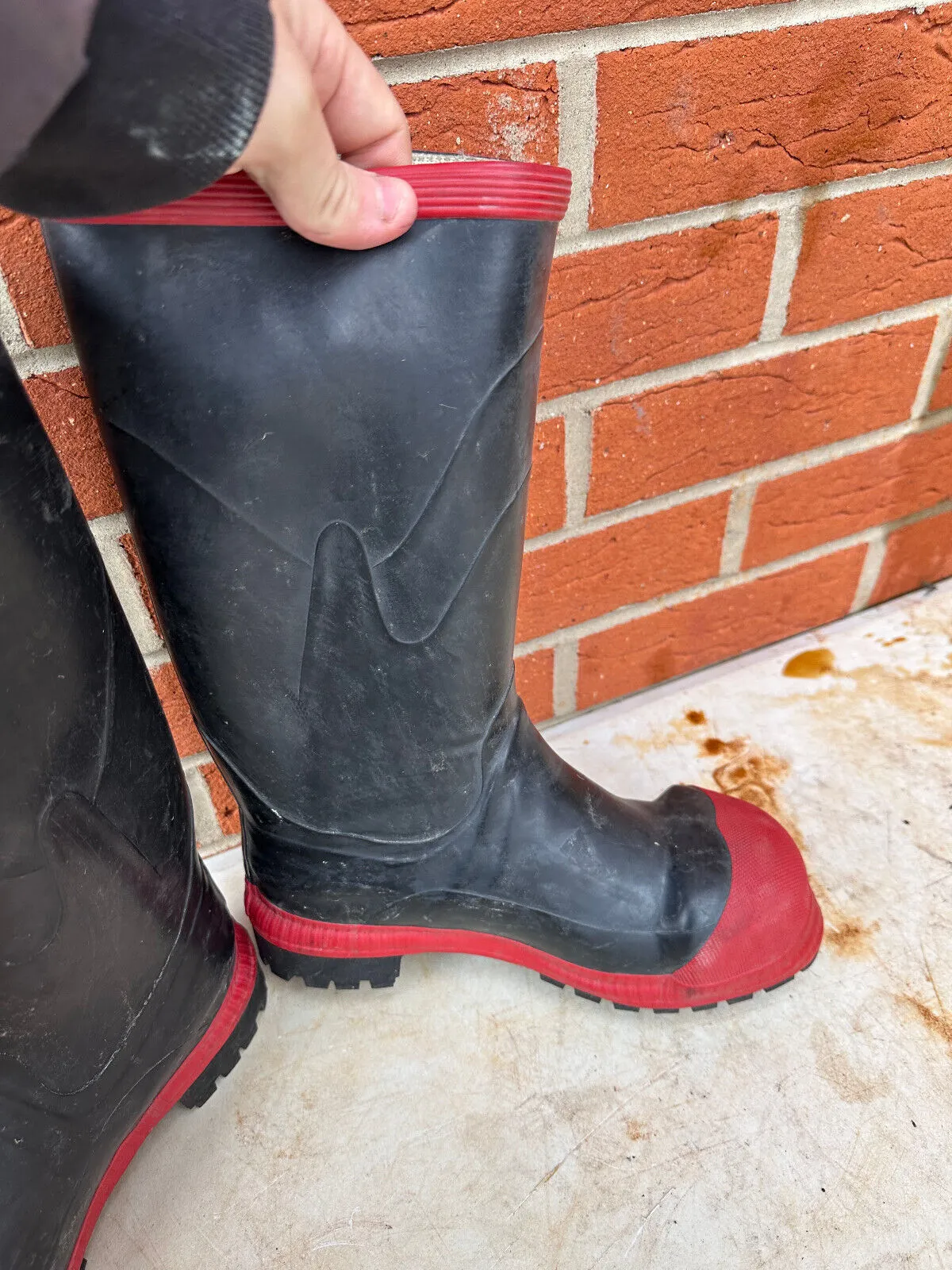Steel Toe Rubber Wellington Work Boots Wellies - Size UK 5 - EU 38