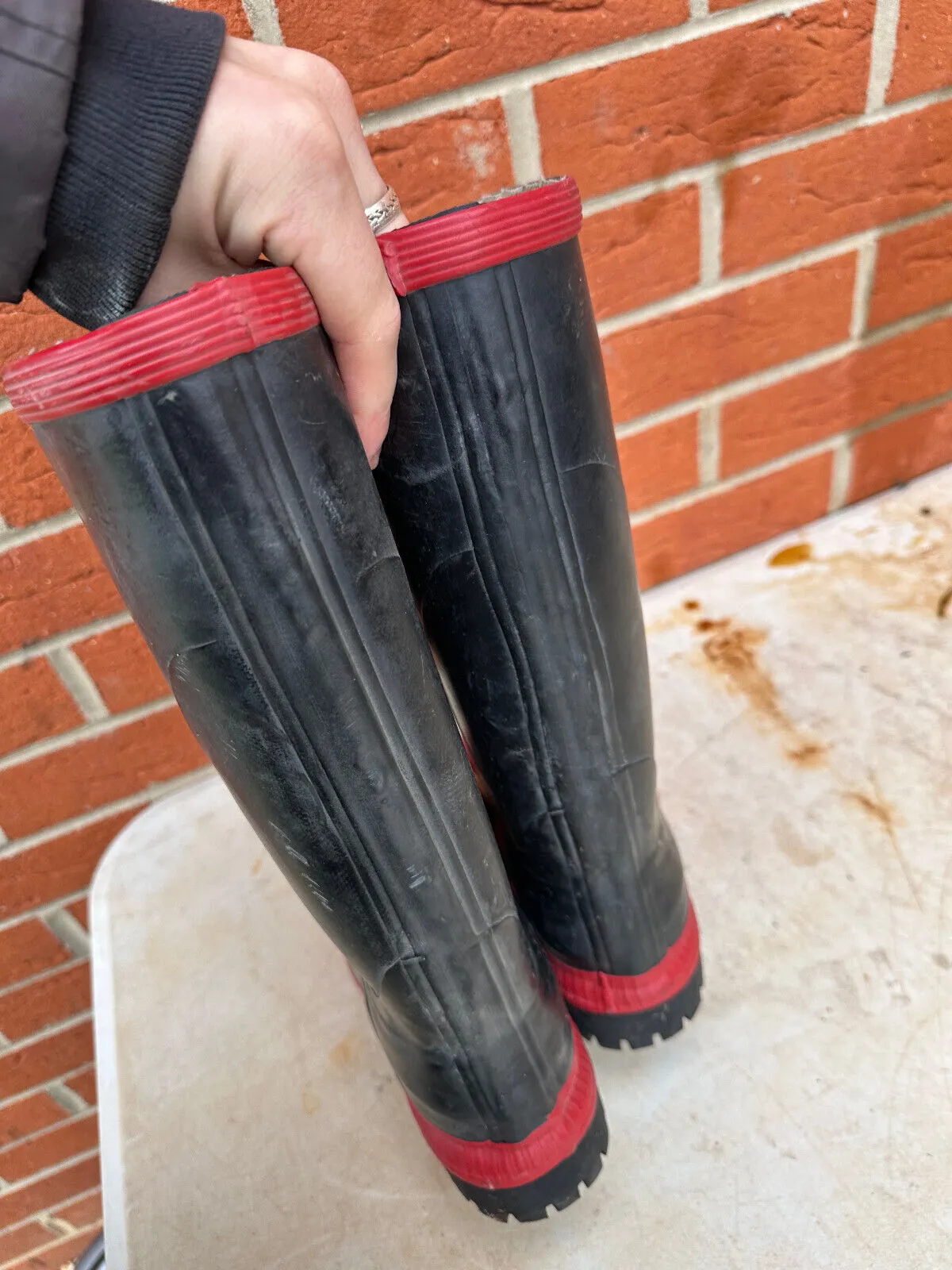 Steel Toe Rubber Wellington Work Boots Wellies - Size UK 5 - EU 38
