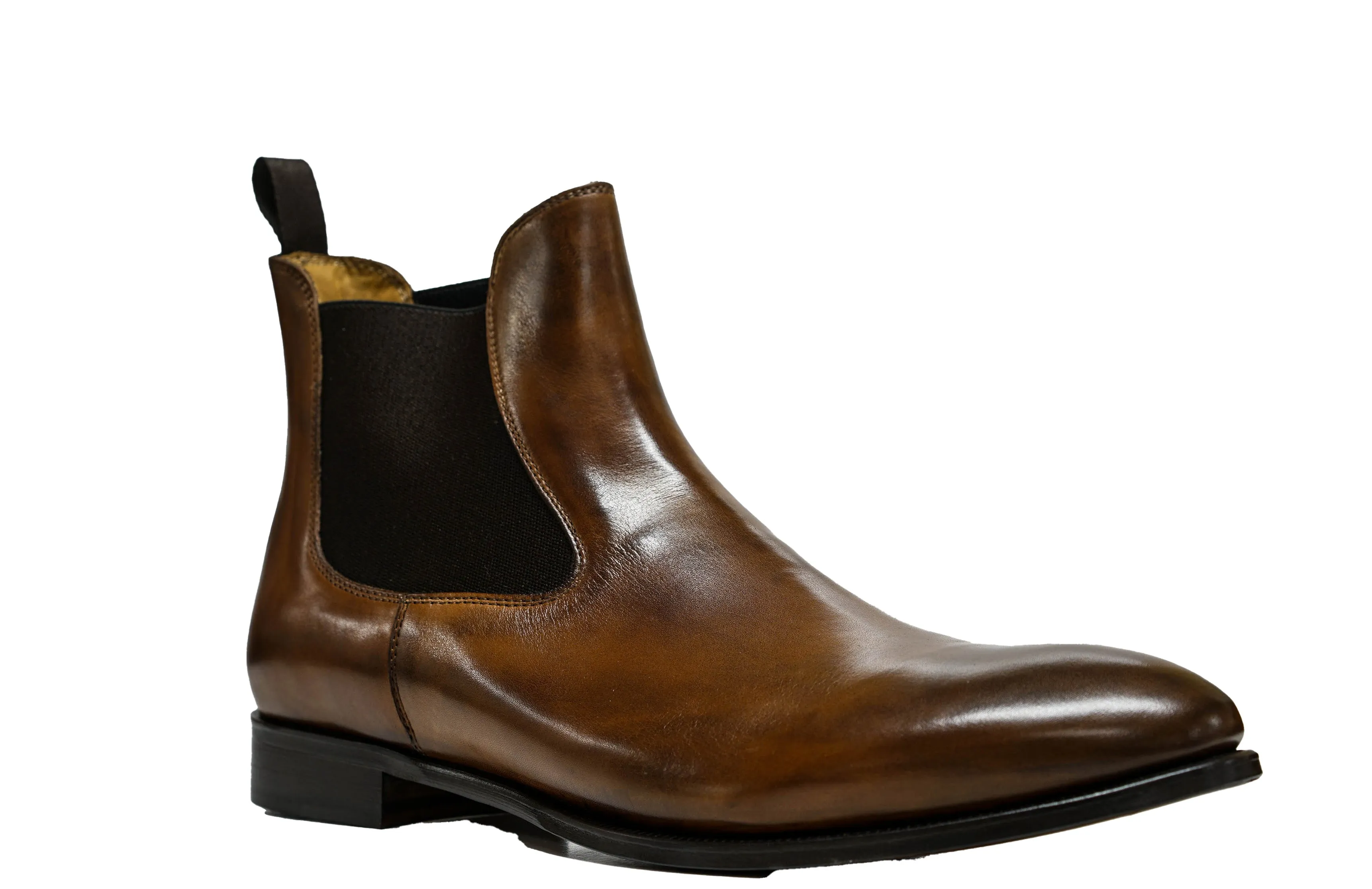 Stefano Stefani Men's Brandy Leather Pull On Boots 10812E 20% OFF