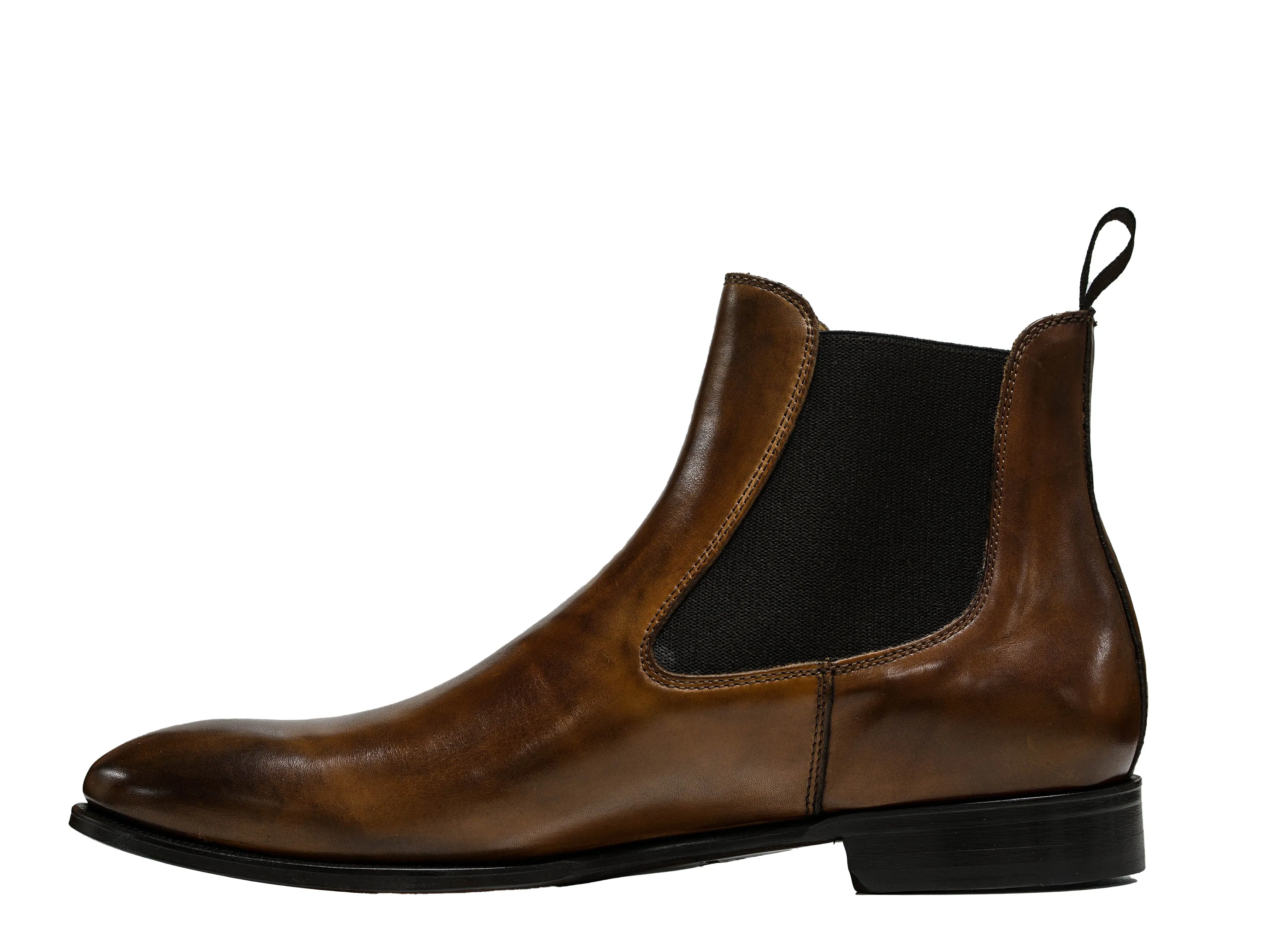Stefano Stefani Men's Brandy Leather Pull On Boots 10812E 20% OFF