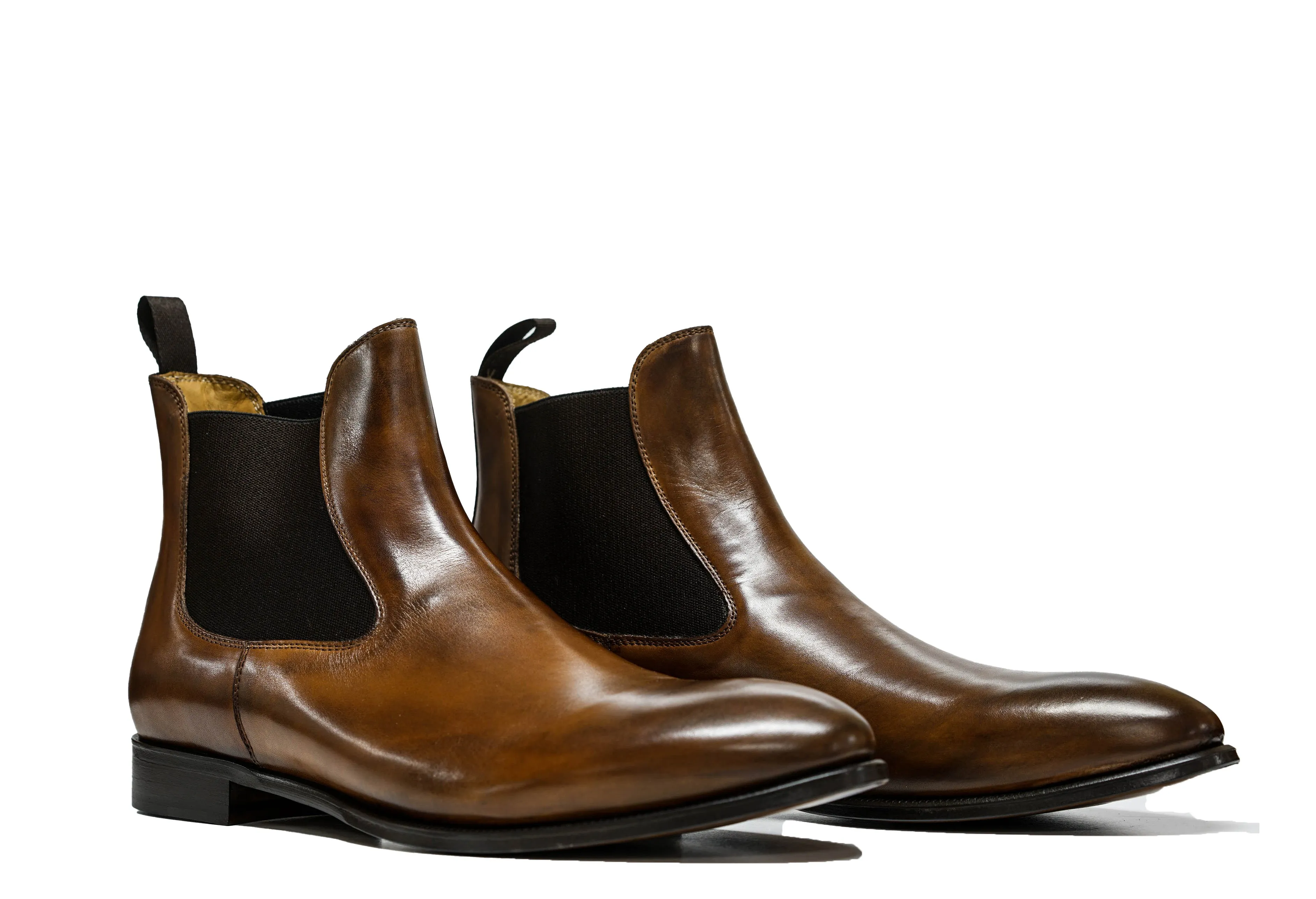 Stefano Stefani Men's Brandy Leather Pull On Boots 10812E 20% OFF