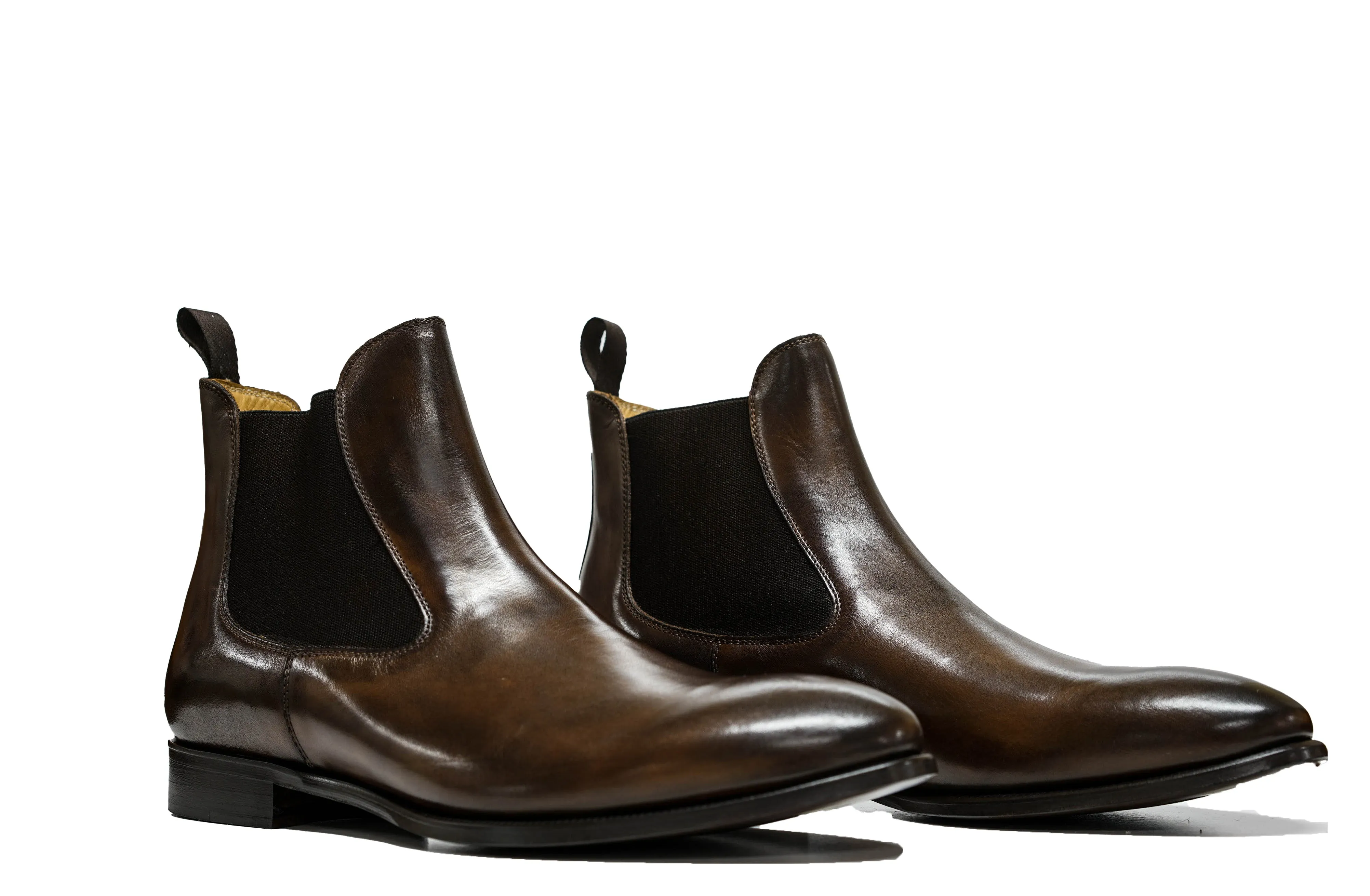 Stefano Stefani Men's Brown Leather Pull On Boots 10812E 20% OFF