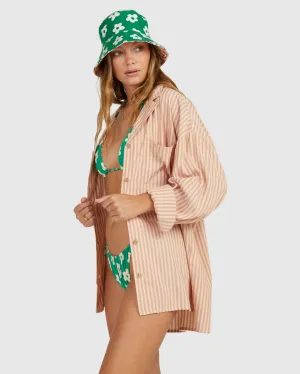 Summer Tides Button Thru Shirt Cover Up
