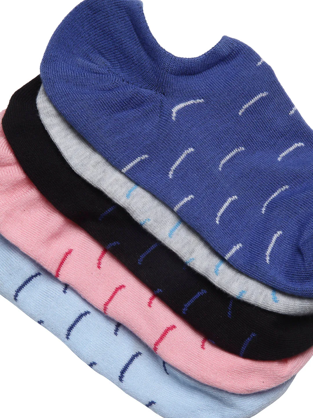 Texlon women's Solid Cotton Low Cut Loafer Socks (Free Size , Multi-Colour) (Pack Of 5)