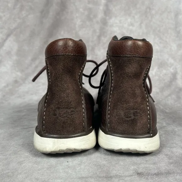 UGG Harvin Mens Boots  Leather Lace-Up Casual Ankle Boot 1008016 Size 11.5 Brown