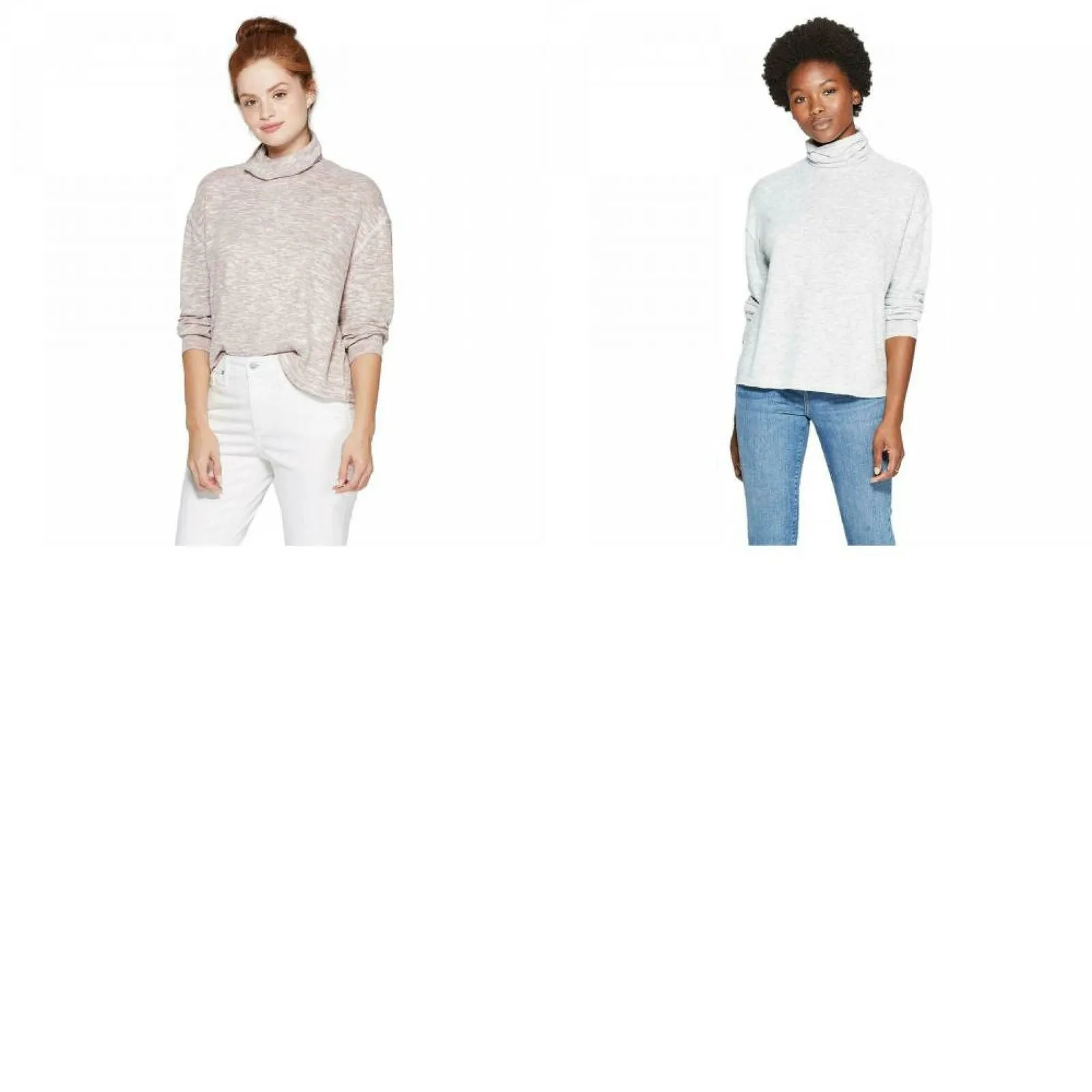 Universal Thread Women's Mock Turtleneck Knit Sweatshirt