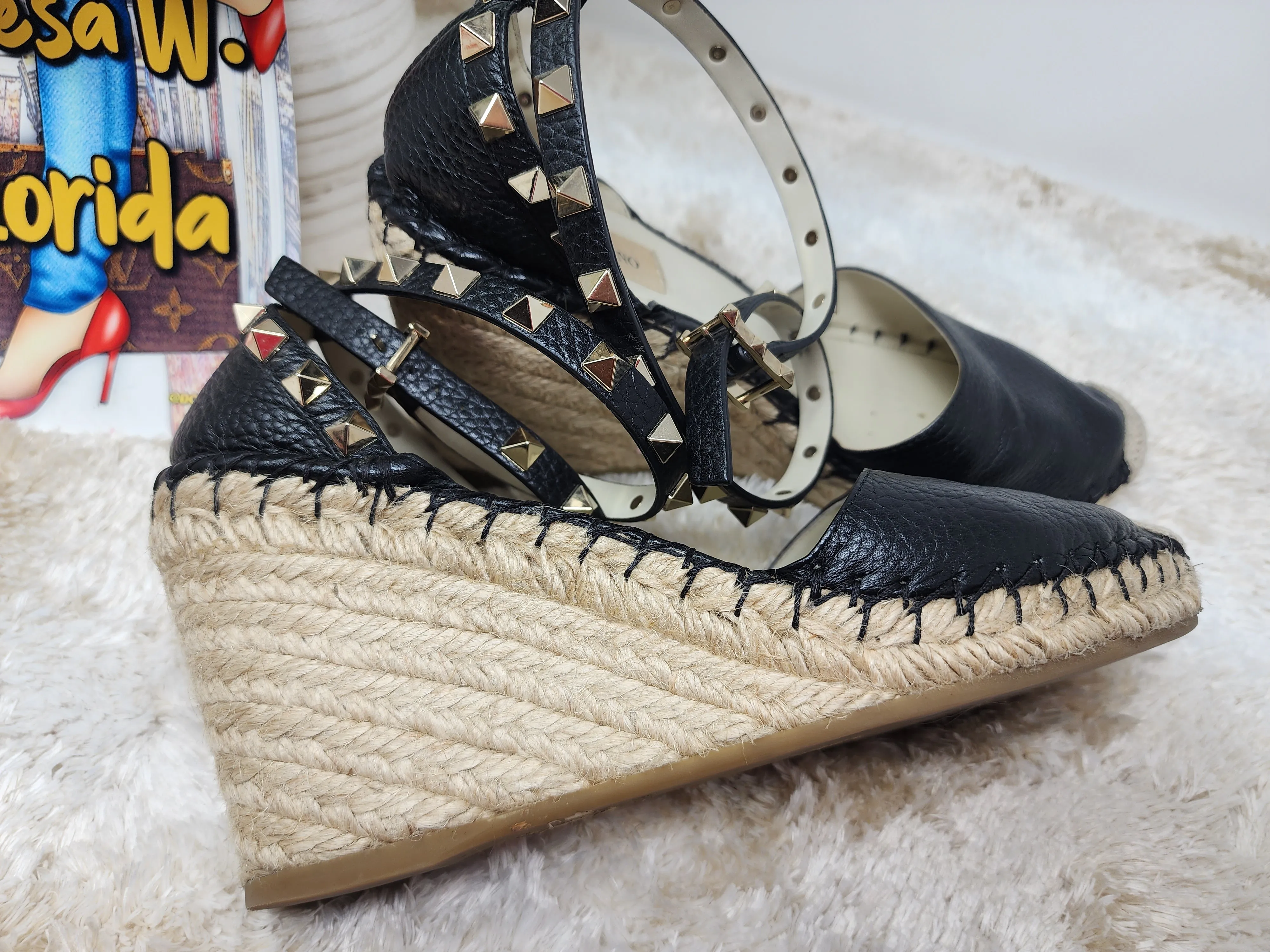 VALENTINO ROCKSTUD WEDGES