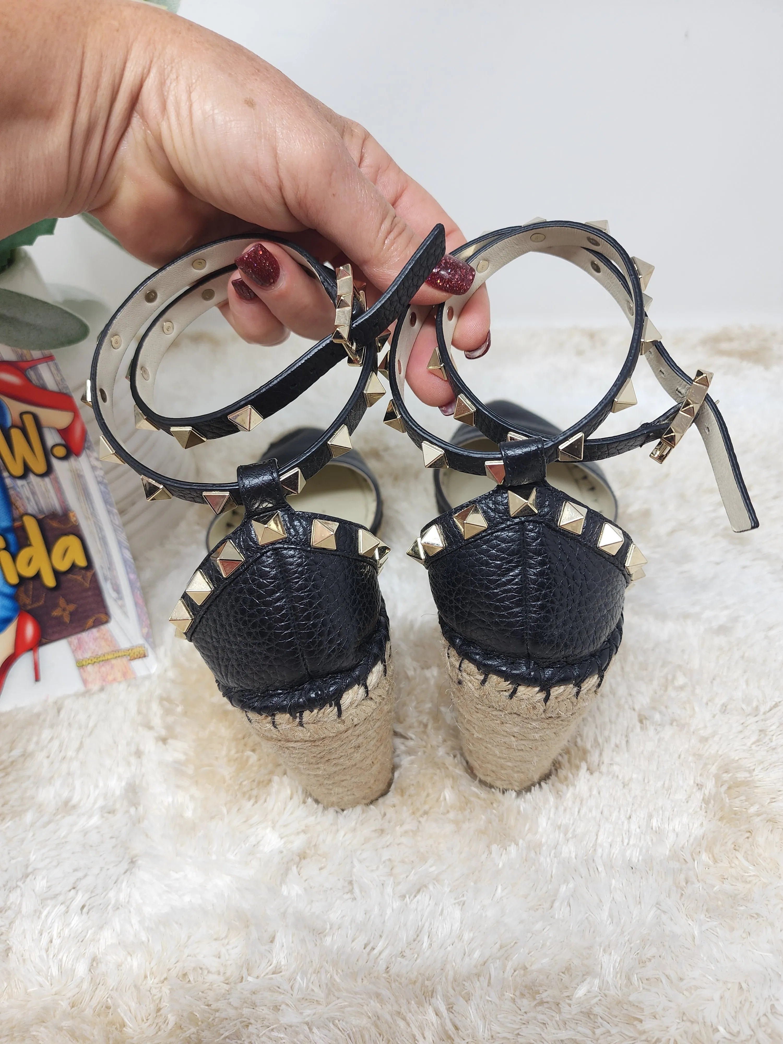 VALENTINO ROCKSTUD WEDGES
