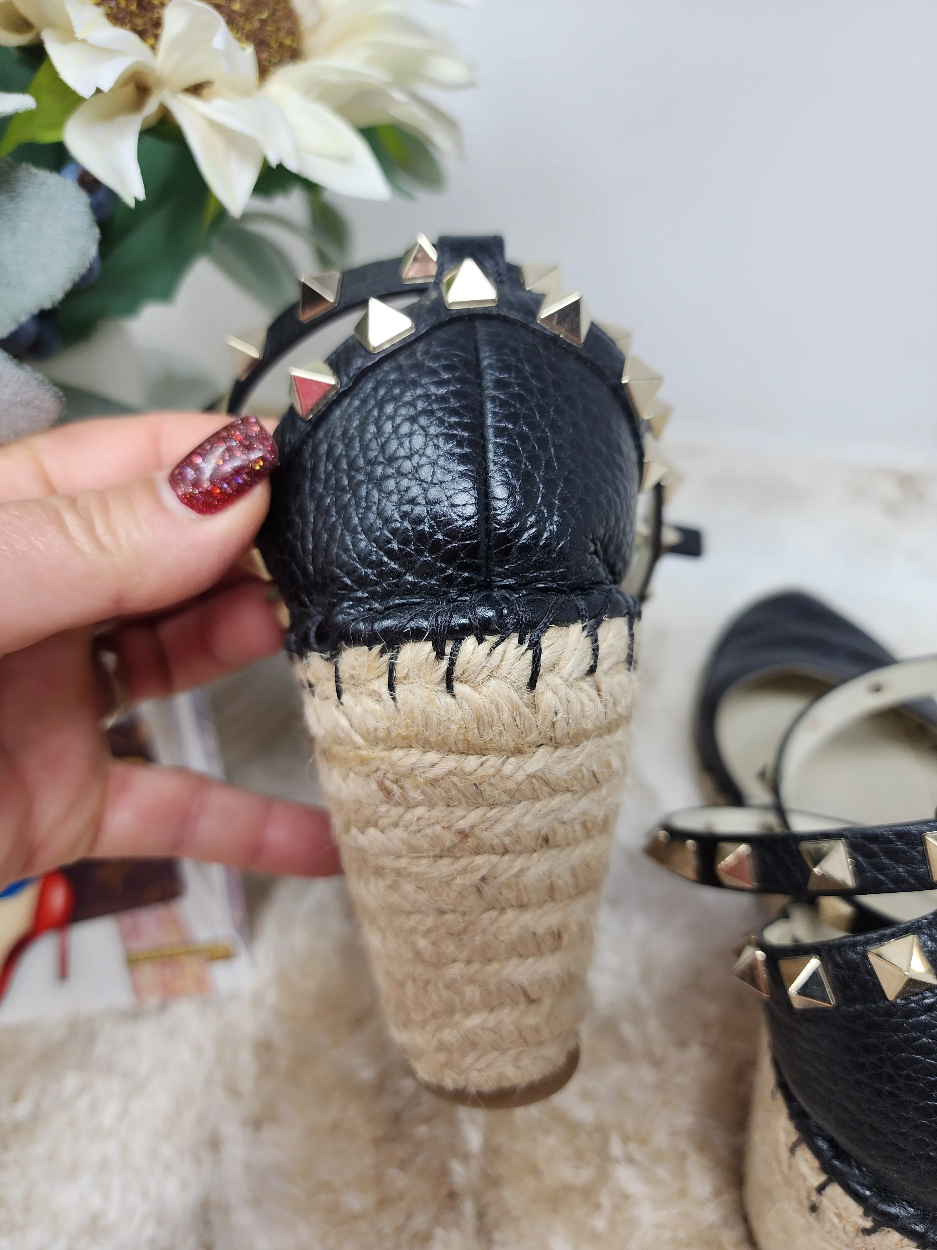 VALENTINO ROCKSTUD WEDGES