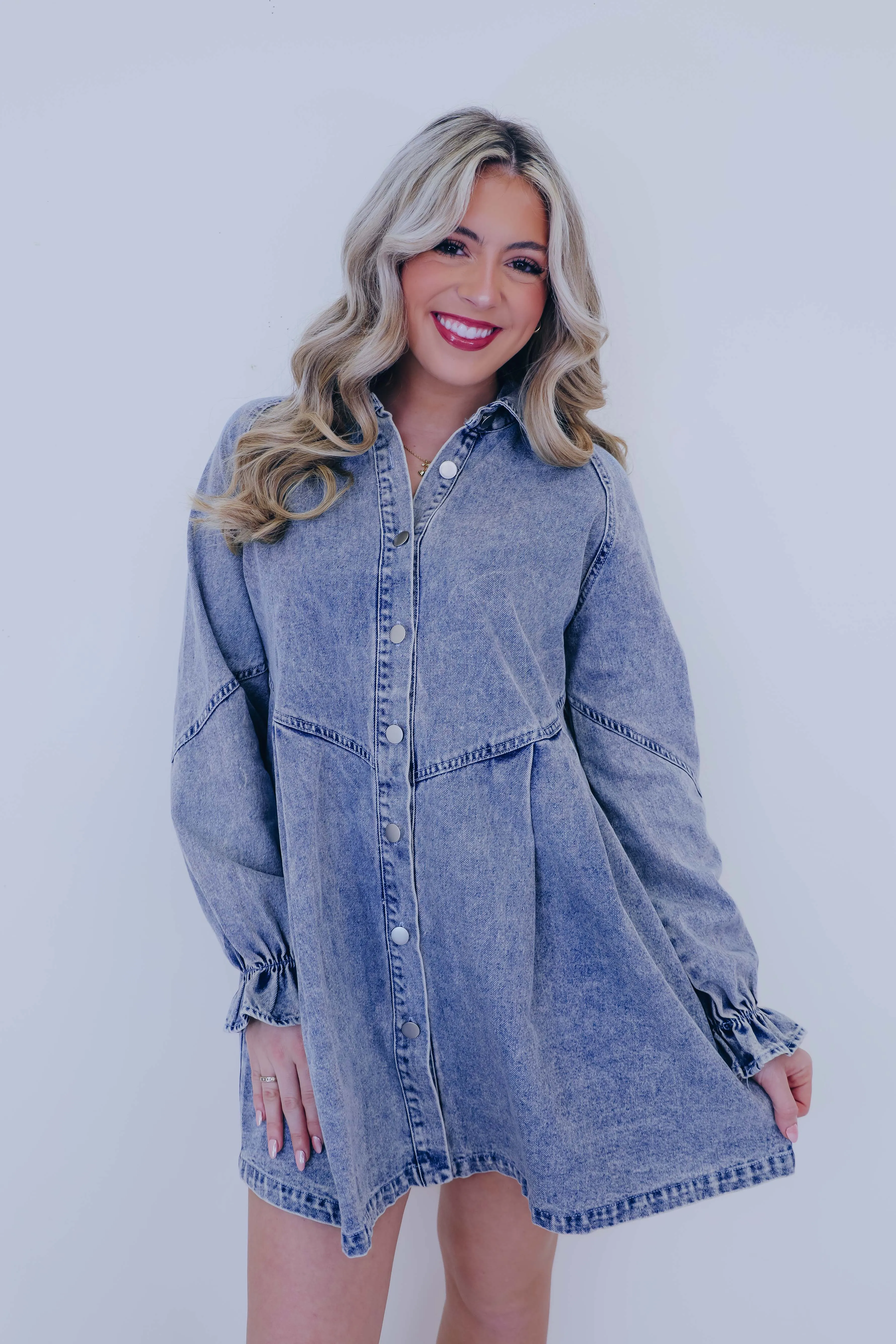 Vintage Charm Denim Mini Dress