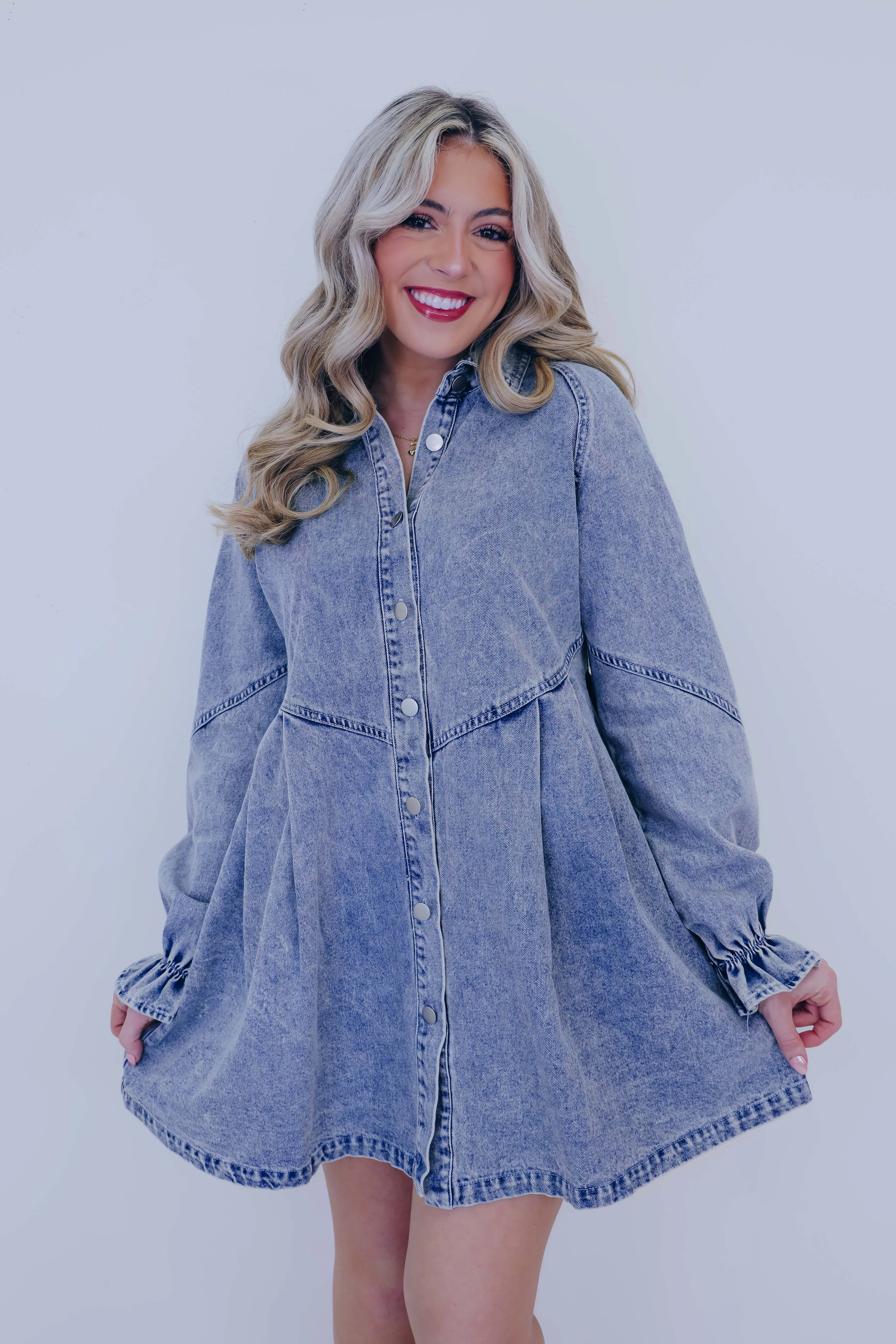 Vintage Charm Denim Mini Dress