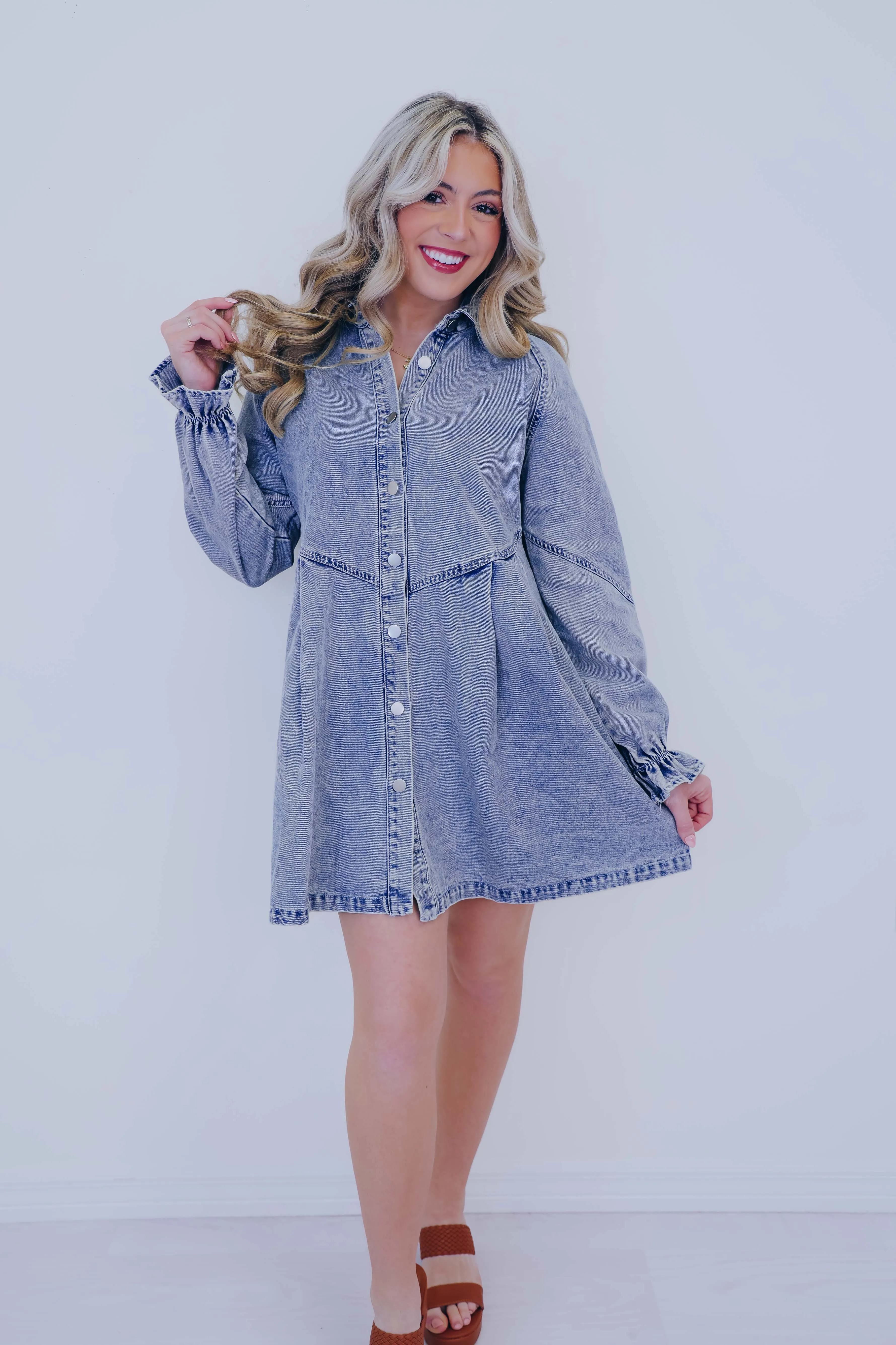Vintage Charm Denim Mini Dress