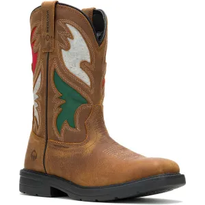 Wolverine Men's Rancher Flag Steel Toe WP Western Work Boot -Brown- W241183