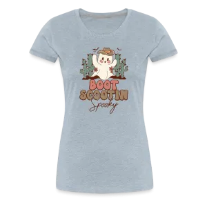 Women's 'Boot Scootin' Spooky' Premium Tee: Where Country Charm Meets Halloween Spirit