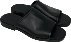 ZARA Black Leather Sandals UK 9 EU 43 👞