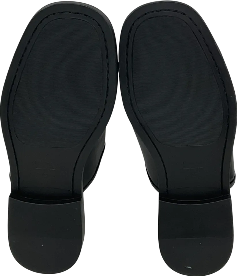 ZARA Black Leather Sandals UK 9 EU 43 👞