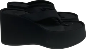 ZARA Black Wedge Sandals UK 7 EU 40 👠
