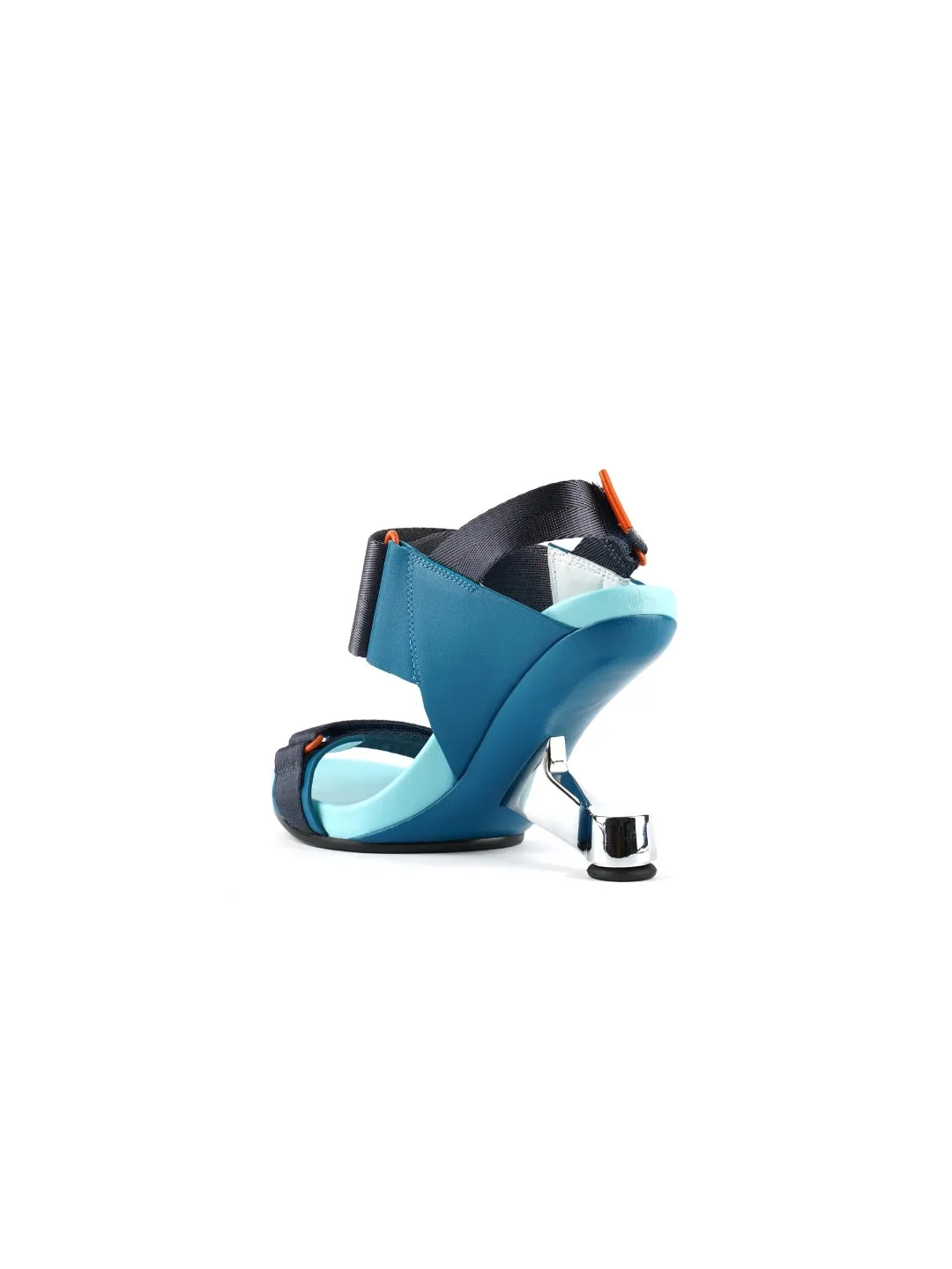 Zayla Turquoise Elevator Heel Strap High Heel Open Toe Sandals
