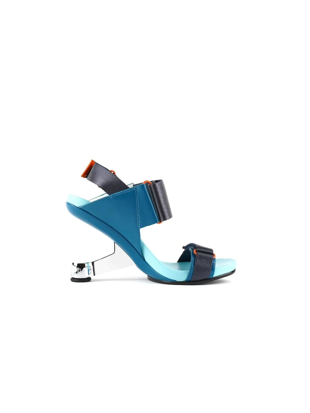 Zayla Turquoise Elevator Heel Strap High Heel Open Toe Sandals